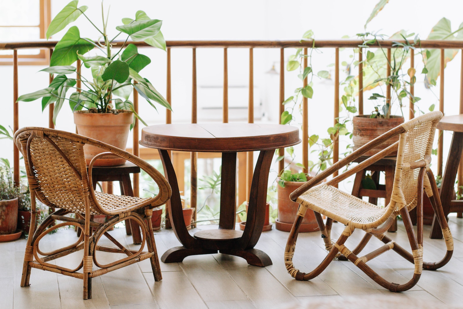 brown wooden table and chairs